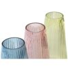 Vaso In Cristallo Azzurro Rosa Verde 14X14X30