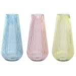 Vaso in Cristallo Azzurro Rosa Verde 14x14x30