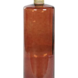 Giara in Vetro Riciclato Color Terracotta con Corda