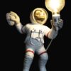 Lampada Da Parete In Resina Scimmia Astronauta