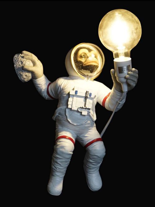Lampada da Parete in Resina Scimmia Astronauta