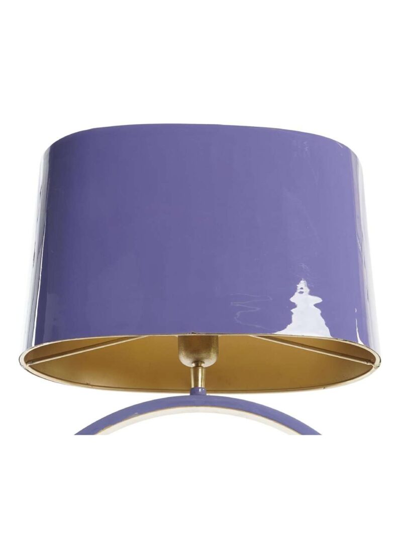 Lampada Da Tavolo In Metallo Con Paralume Lilla