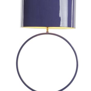 Lampada da Tavolo in Metallo con Paralume Lilla