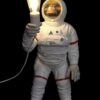 Lampada Da Tavolo In Resina Scimmia Astronauta