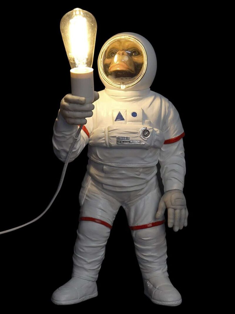 Lampada Da Tavolo In Resina Scimmia Astronauta