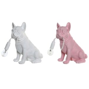 Lampada Tavolo Cane Bulldog in Resina Colorato