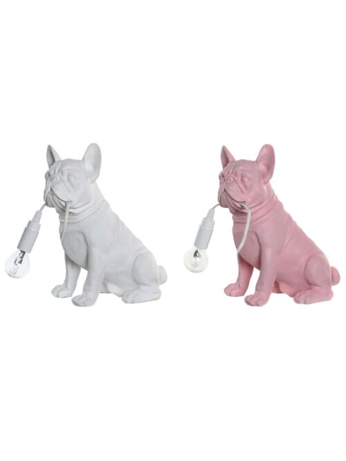 Lampada Tavolo Cane Bulldog in Resina Colorato
