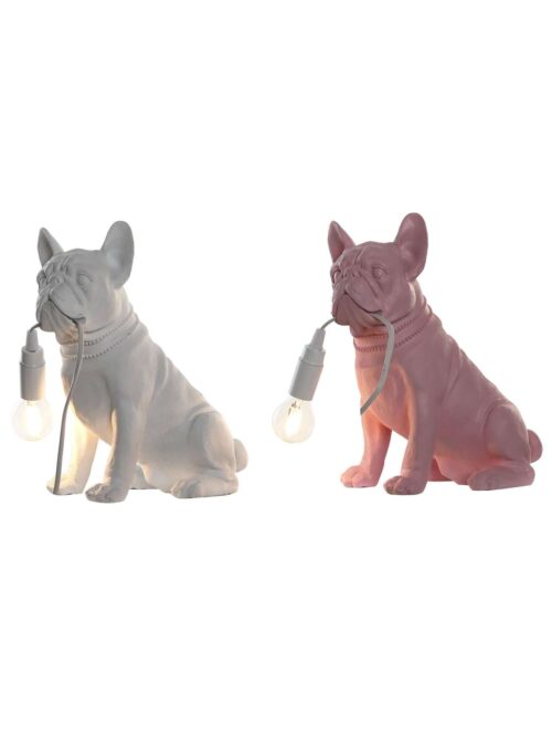 Lampada Tavolo Cane Bulldog in Resina Colorato
