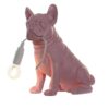 Lampada Tavolo Cane Bulldog In Resina Colorato