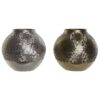 Vaso Rotondo In Alluminio Raschiato Argento
