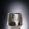 Vaso Centrotavola In Alluminio Raschiato Argento