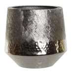 Vaso Centrotavola in Alluminio Raschiato argento