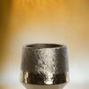 Vaso Centrotavola In Alluminio Raschiato Oro