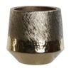 Vaso Centrotavola In Alluminio Raschiato Oro