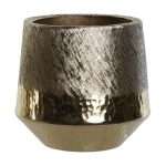 Vaso Centrotavola in Alluminio Raschiato ORO