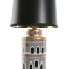 Lampada Da Tavolo In Porcellana Con Disegni Di Porte H68