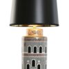 Lampada Da Tavolo In Porcellana Con Disegni Di Porte H68