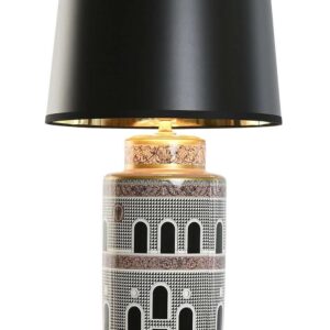 Lampada da Tavolo in Porcellana con Disegni di Porte h68
