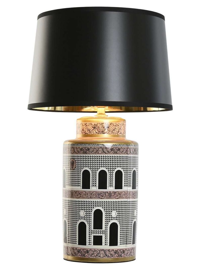 Lampada Da Tavolo In Porcellana Con Disegni Di Porte H68