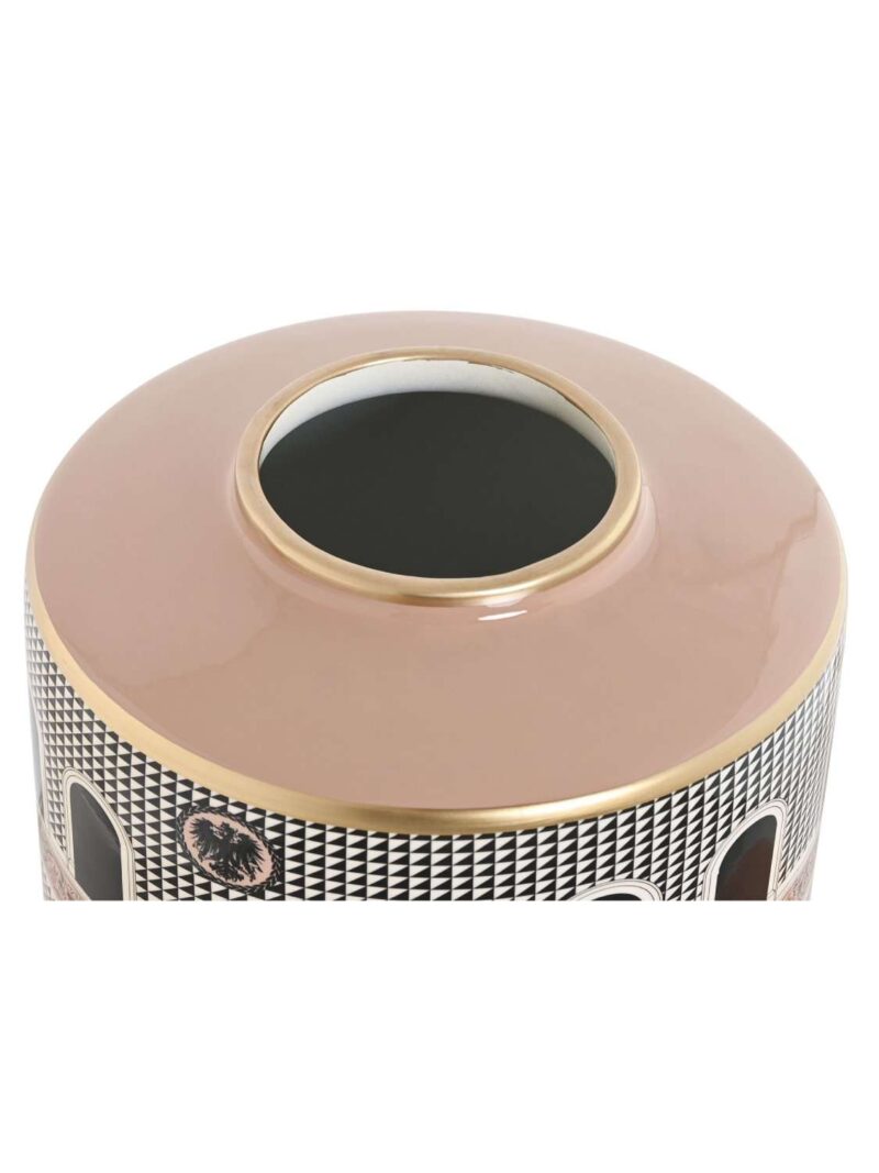 Vaso Tibor In Porcellana Con Disegno Di Porte H25