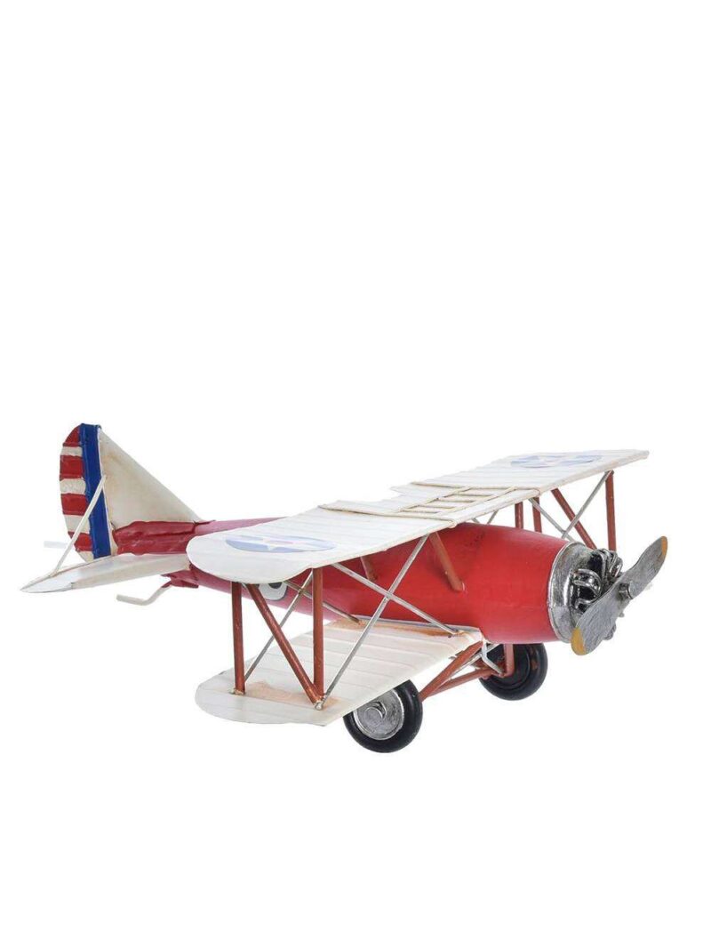 Decorazione In Metallo Aeroplanino Vintage