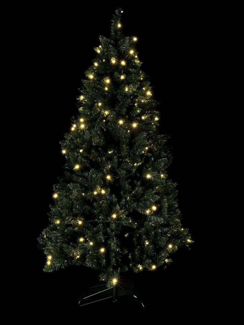 Albero Di Natale Verde Con Luci Led 210 Cm