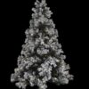 Albero Di Natale Innevato Con Luci Led 210 Cm
