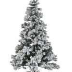 Albero di Natale Innevato con Luci LED 210 cm