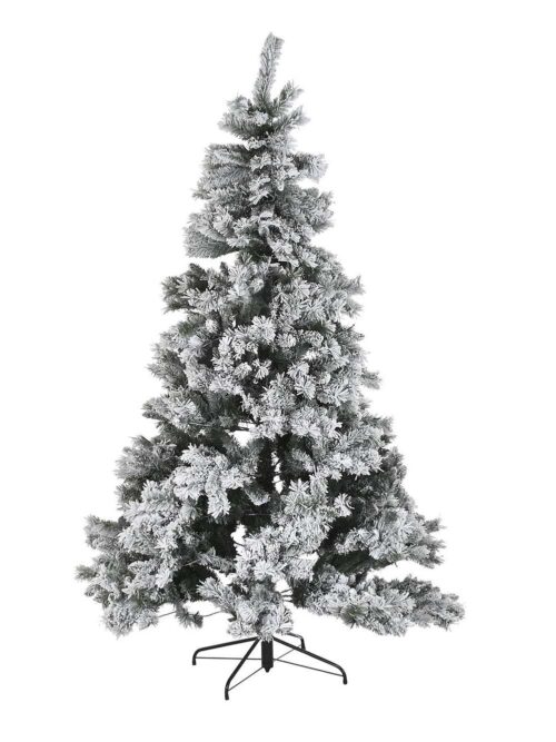 Albero di Natale Innevato con Luci LED 210 cm