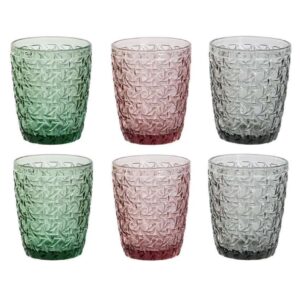 Set di 6 Bicchieri Sollievo in Cristallo 3 Colori