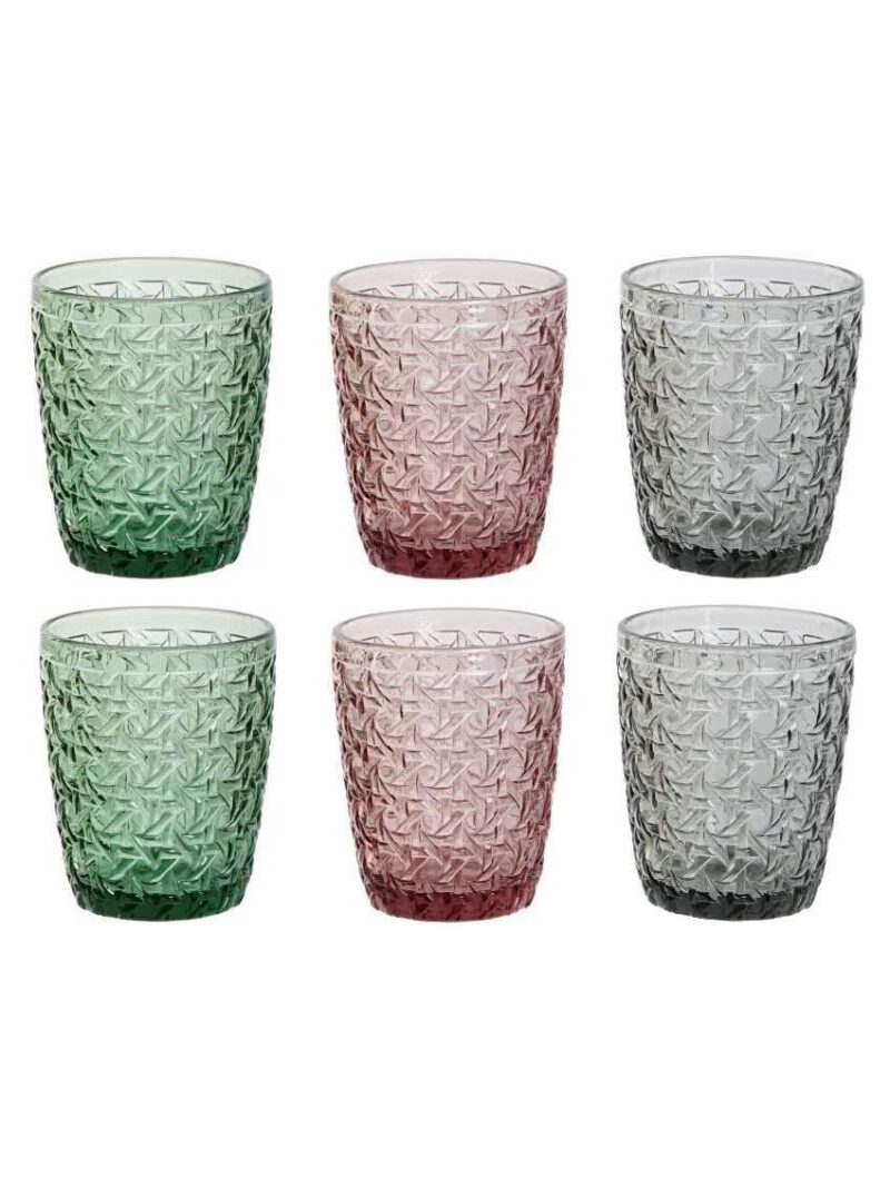 Set Di 6 Bicchieri Sollievo In Cristallo 3 Colori