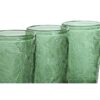 Set Di 6 Bicchieri Bibita In Cristallo Foglie Colore Verde
