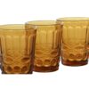Set Di 6 Bicchieri Sollievo In Cristallo Ambra