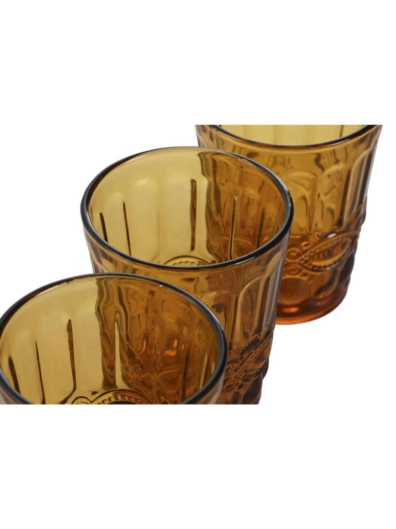 Set Di 6 Bicchieri Sollievo In Cristallo Ambra