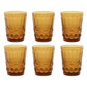 Set di 6 Bicchieri Sollievo in Cristallo Ambra