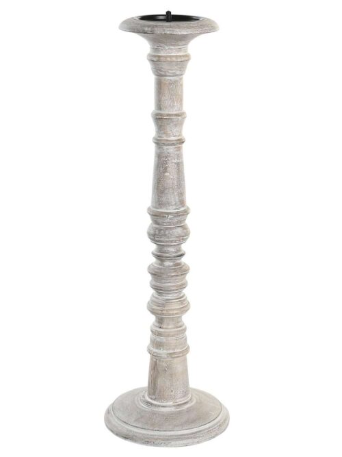 Candelabro Mango Invecchiato Decapato e Metallo