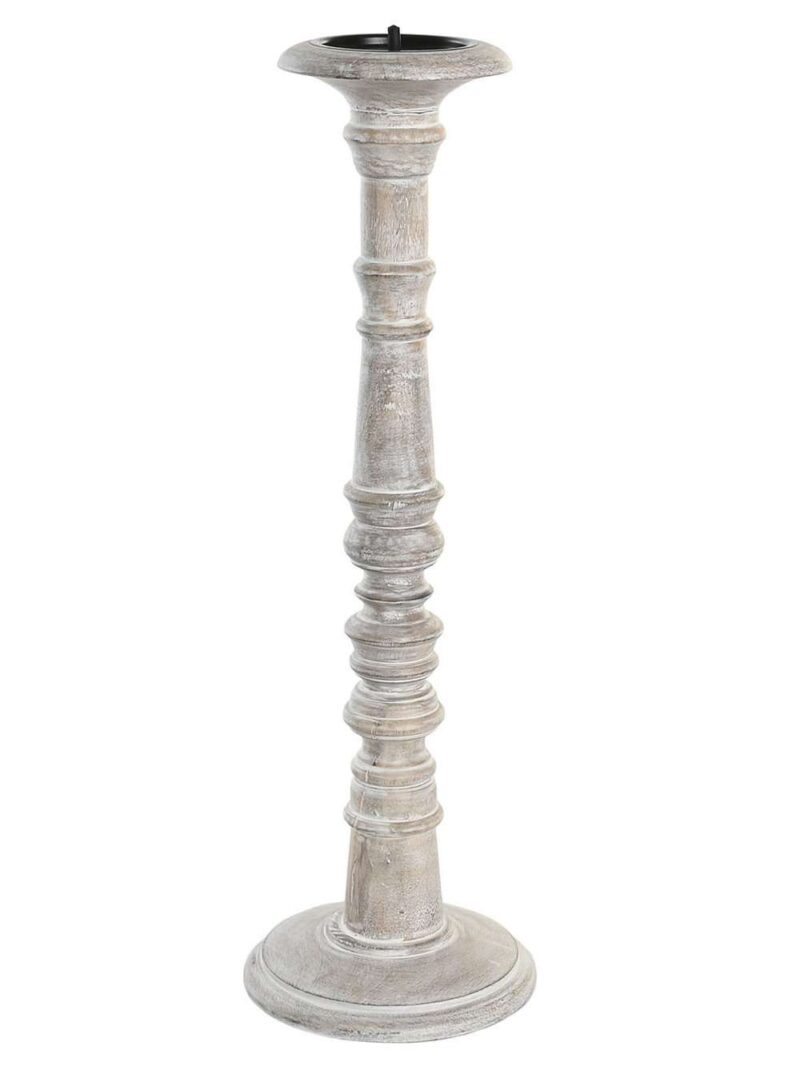 Candelabro Mango Invecchiato Decapato E Metallo