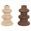 Pv-206451 Candelabro In Legno Naturale Di Pino Beige E Marrone