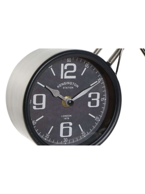 Orologio da Tavolo Moto Vintage in Ferro e Cristallo