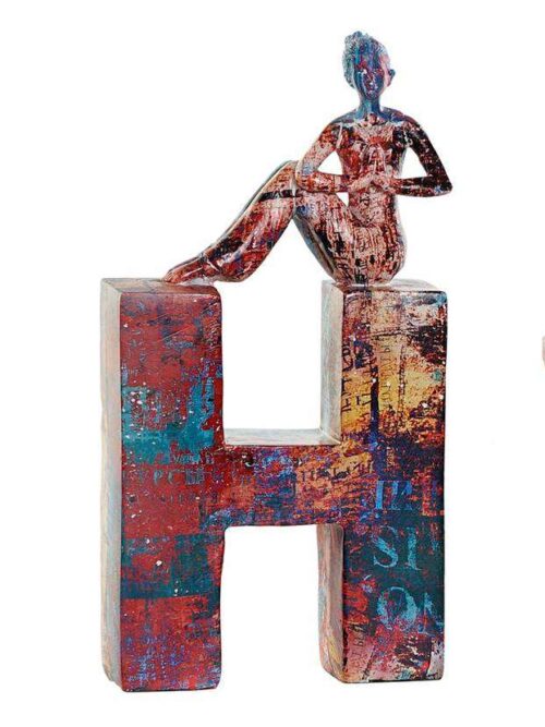 Decorazione HOME Yoga Domestico in Resina Multicolore