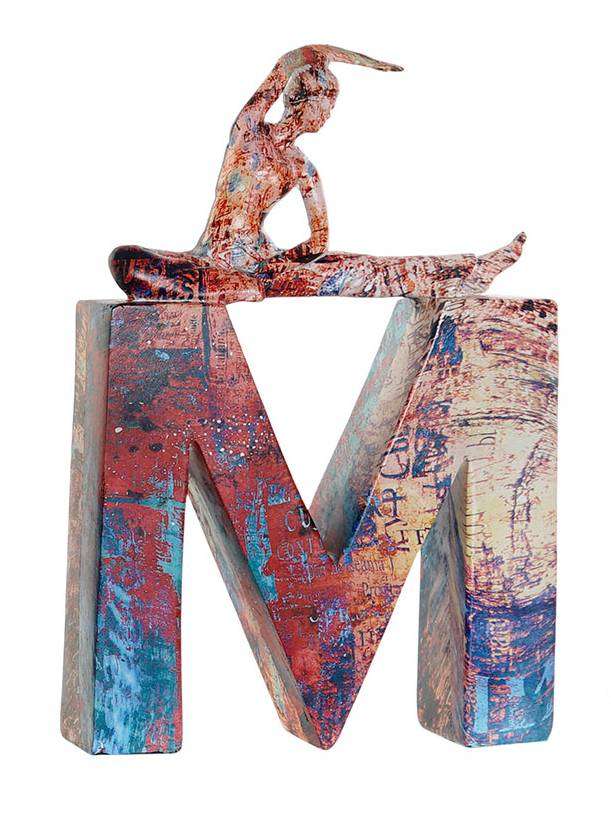 Decorazione Home Yoga Domestico In Resina Multicolore