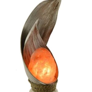 Lampada di Sale Incrocio con Foglia di Cocco Decapato