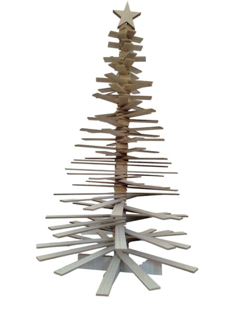 Albero Natale in Listelli Larice Naturale h190