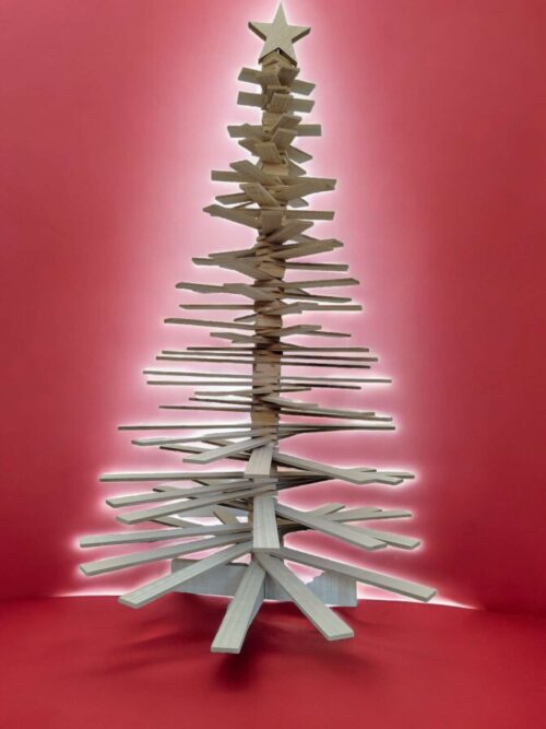 Albero Natale in Listelli Larice Naturale h190