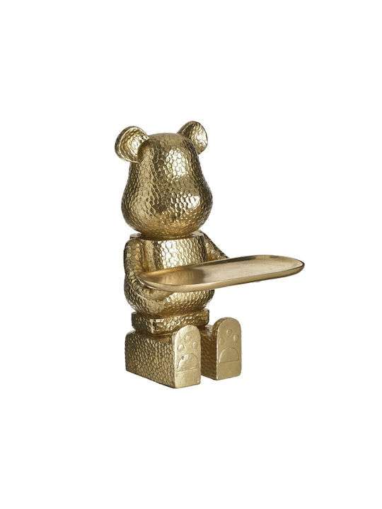 Decorazione Orsetto Seduto Con Vassoio In Oro