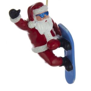 Decorazione Natalizia per Albero Babbo Natale con Snowboard