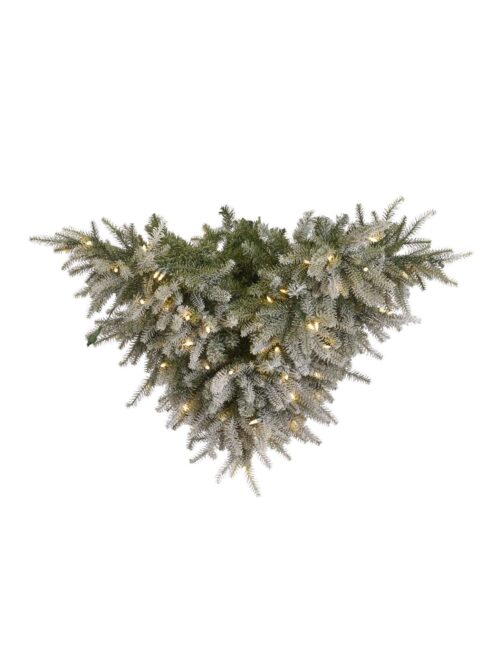 Albero di Natale con Neve Artificiale e Luci a Soffitto LED