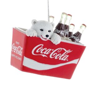 Decorazione per Albero Orsetto Polare in Resina con Coca-Cola