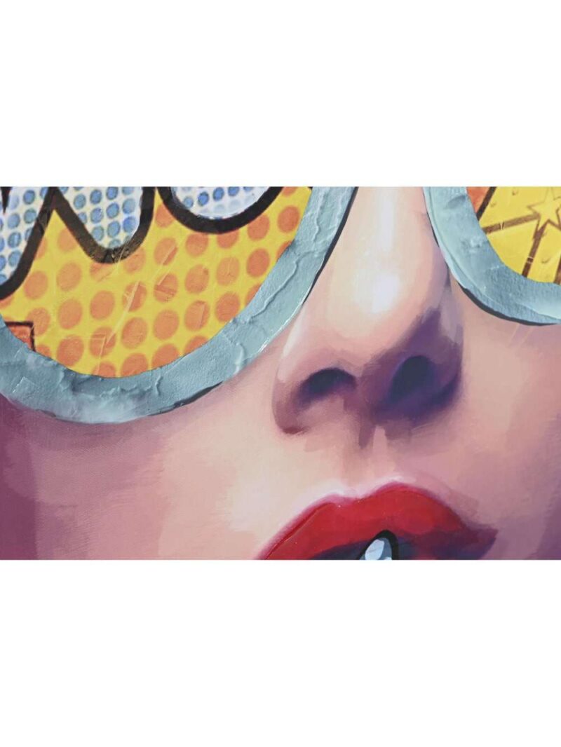 Quadro Figura Di Donna Pitturato A Mano In Stile Pop Moderno