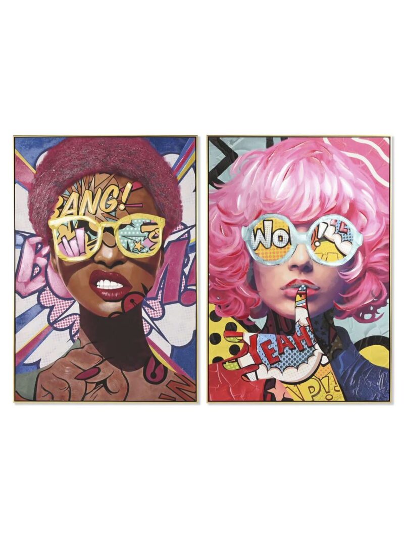 Quadro Figura Di Donna Pitturato A Mano In Stile Pop Moderno